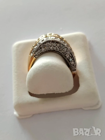 *златен пръстен 42921-3, снимка 2 - Пръстени - 22366961