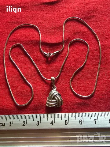 Сребърен синджир с висулка 925 Проба. 29.99лв. 50см., снимка 2 - Колиета, медальони, синджири - 49028045