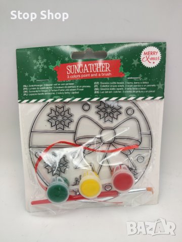 Christmas коледна играчка за боядиване Suncatcher  Размери опаковка 16х13.5 см 