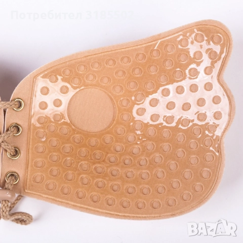 Силиконов самозалепващ се сутиен /Размер: A, B, C, D; Цвят: Бежов / Сутиенът се побира под каквито и, снимка 4 - Бельо - 51513910