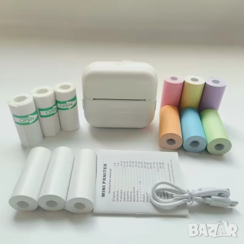 Безжичен мини термален принтер, снимка 2 - Друга електроника - 52029916