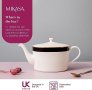 Нов Фин Mikasa Luxe Deco Чайник с Инфузер за Чай Подарък дом кухня порцелан, снимка 2