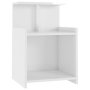 vidaXL Нощнo шкафче, бял гланц, 40x35x60 см, ПДЧ(SKU:802580