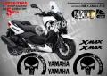 Yamaha X-Max XMax X Max стикери The Punisher, снимка 2