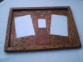Старинна рамка за снимки ръчно изработена от сламки