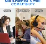 Нови USB слушалки с микрофон за офис, работа, бизнес с шумопотискане, снимка 3