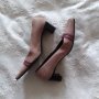 Дамски велурени обувки,размер 40,пепел от рози, снимка 4
