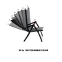 Сгъваем стол, За къмпинг, градина, тераса, Черен , снимка 5