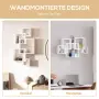 Стенен рафт HOMCOM, плаващ рафт, 5 рафта, снимка 4