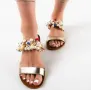 Дамски Златисти Сандали с декоративни елементи , снимка 1