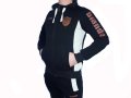 Мъжки спортен екип BRANDO, черен, памук и ликра, с качулка, снимка 1 - Спортни дрехи, екипи - 42917047