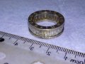 BVLGARI БУЛГАРИ Стар МАРКОВ Скъпоц СРЕБЪРЕН ПРЪСТЕН РОДИРАНО СРЕБРО 925 с ЛАБОРАТЕРЕН МОЙСАНИТ 40627, снимка 14