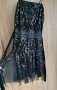 BCBG MAX AZRIA - черна рокля с пайети и тюл, снимка 1 - Рокли - 40531086