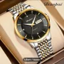 Мъжки аристократичен автоматичен часовник DIANPAI* Черно/златист металик!, снимка 2