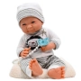 Реалистично бебе с реални размери 48см цвят розов и сив, снимка 3