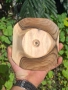 Ръчно изработена купа от орех за ядки – уникална шарка, пчелна вакса, снимка 4