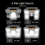 Мощен LED фенер, челник 5 LED светлини, акумулаторен фенер за глава, снимка 2