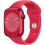 Apple Watch 8, GPS, Cellular, Корпус RED Aluminium 45mm, RED Sport Band, снимка 1 - Смарт гривни - 38016662