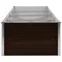 vidaXL Градинска висока леха кафява 320x80x45 см поцинкована стомана, снимка 5