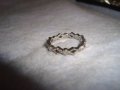 КРИСТАЛЕН АЖУРЕН КРАСИВ ФИН СРЕБРИСТ ПРЪСТЕН ТИП ХАЛКА 27664, снимка 6