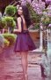 Красив модел рокля на Мегз  тъмно лилава, снимка 2