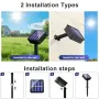 Govee Solar String Lights Outdoor – 4 комплекта, 15 м, 150 топло бели LED, водоустойчиви, 8 режима, снимка 6