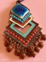 Изящна Тибетска висулка с емайл тюркоаз и корал мъниста АРТ БИЖУ 52214, снимка 8