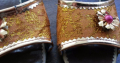  стари едновремешни сърмени дамски чехли, снимка 7