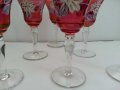 Кристални чаши Бохемия ръчно рисувани , снимка 11