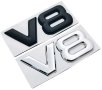 Алуминиева емблема за кола "V8", снимка 1 - Аксесоари и консумативи - 42036339