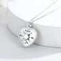 CRWENG Компас Колие за жени 925 стерлингово сребро Любовен компас, снимка 2