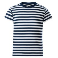 Нова детска моряшка тениска, тъмносиньо/бяло райе, снимка 1 - Детски тениски и потници - 42495102