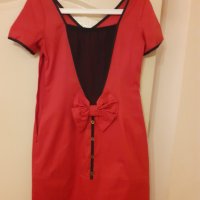 Сладка червена рокля/туника с панделка, снимка 2 - Рокли - 42732749