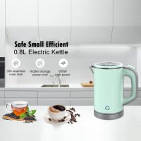 Електрическа кана Travel Kettle Stainless Steel Mini,Нова,Гаранция, снимка 4 - Кани - 42874131