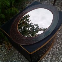Ретро елепсовидно огледало, снимка 7 - Огледала - 38196841