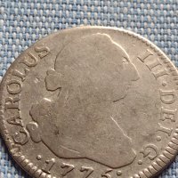 Сребърна монета 2 реала 1776г. Карл трети Мадрид Испания 23914, снимка 5 - Нумизматика и бонистика - 42899918