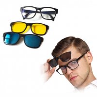 Очила с магнитни бързо сменяеми лещи 3 в 1, Magic Vision, снимка 4 - Други - 38591103