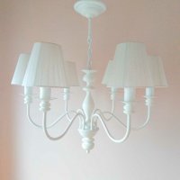 Шаби шик аплик с абажур-Бял ,модерна класическа винтидж лампа за стена с шапка,винтидж, снимка 14 - Лампи за стена - 22892605