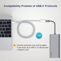 Basesailor USB C удължителен кабел 200 см [100 W, 10 Gbps] USB-C 3.1 Gen 2,Thunderbo, 4K видео кабел, снимка 2 - Кабели и адаптери - 40197692