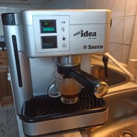 Кафе машина Саеко идея с ръкохватка с крема, работи отлично , снимка 3 - Кафемашини - 37769782