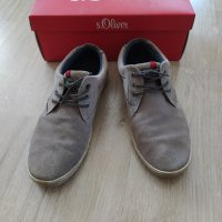 Мъжки обувки от велур и естествена кожа S. Oliver (43), снимка 1 - Спортно елегантни обувки - 34109086