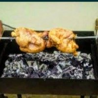 Скара/барбекю на дървени въглища + грил за пилета, шашлици.....