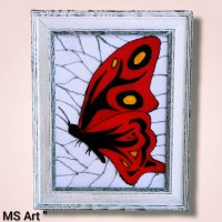 Пеперуда " Витражна картина , снимка 1 - Картини - 37171930