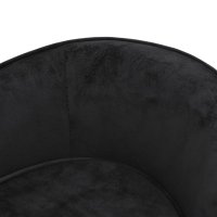 Кучешки диван, черен, 69x49x40 см, плюш, снимка 7 - Дивани и мека мебел - 40308839