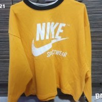 Nike Sportswear дамска жълта блуза овърсайз номер л м, снимка 2 - Блузи с дълъг ръкав и пуловери - 39571444