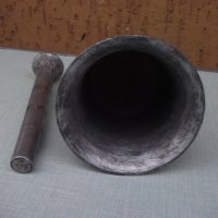 Хаван стар с чукало от бял метал - 742 гр., снимка 7 - Други ценни предмети - 30588957