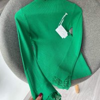 меки блузки с дантелка в осем цвята, снимка 17 - Блузи с дълъг ръкав и пуловери - 38727206