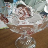 Винтидж WALTHER GLASS - фруктиера - Модел на роза Кармен - Ретро немски, снимка 5 - Други - 35541687
