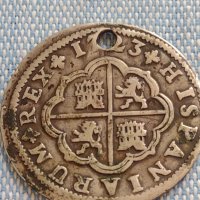 Сребърна монета 2 реала 1723г. Филип пети Севиля Испания 18689, снимка 6 - Нумизматика и бонистика - 42929938
