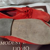 Червени кожени обувки 100 % кожа , снимка 5 - Спортно елегантни обувки - 35613237